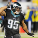Mychal Kendricks of the Philadelphia Eagles reacts against the Seattle Seahawks in the first half of the game at Lincoln Financial Field on December 7, 2014 in Philadelphia, Pennsylvania.